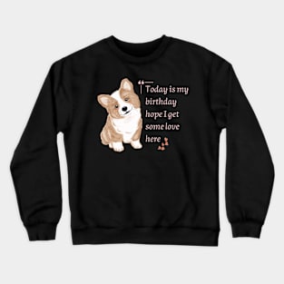 Today Is My Birthday Hope I Get Some Love Here Crewneck Sweatshirt